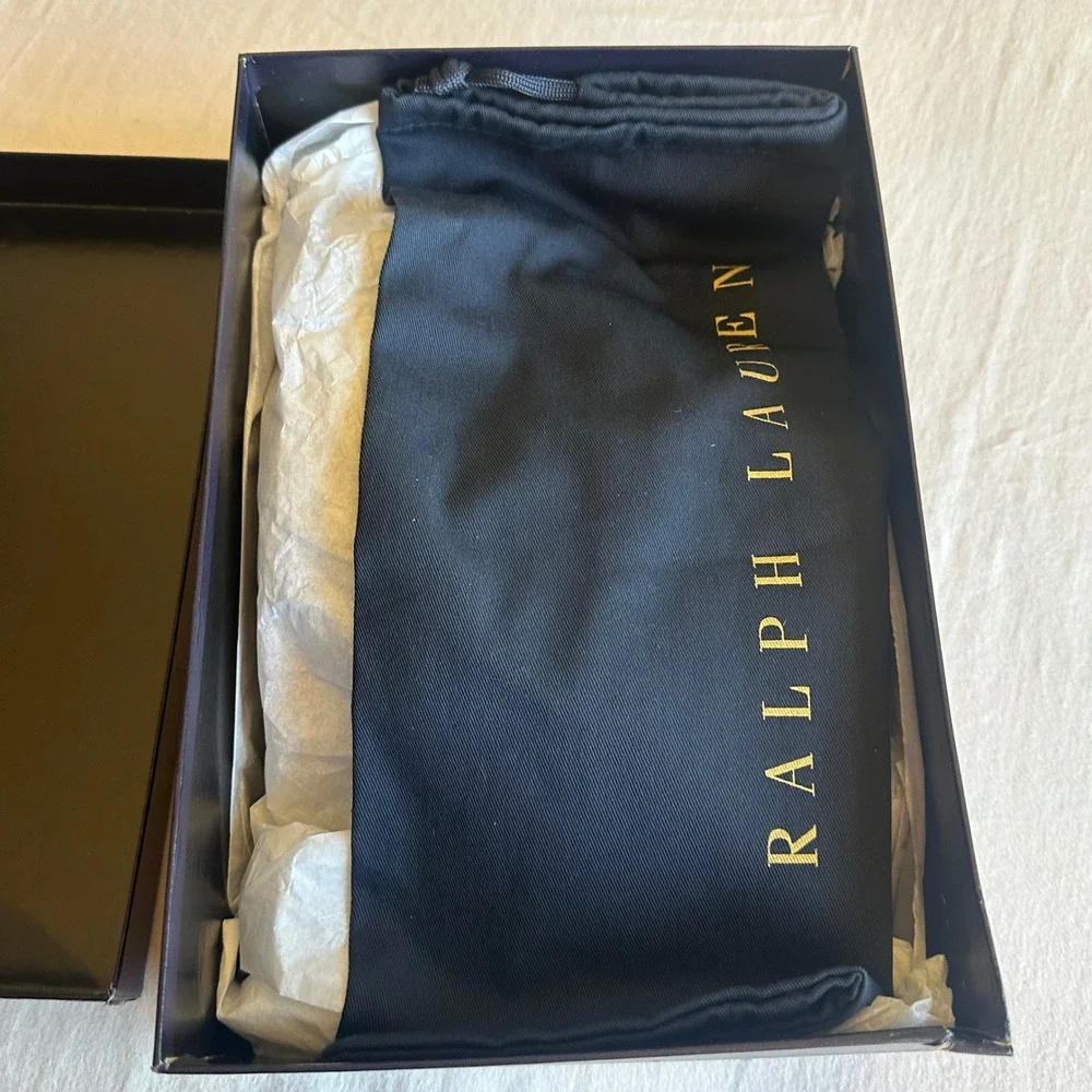 Ralph Lauren Purple Label Celia Black Suede Crystal Heel EU 40 Made in Italy New